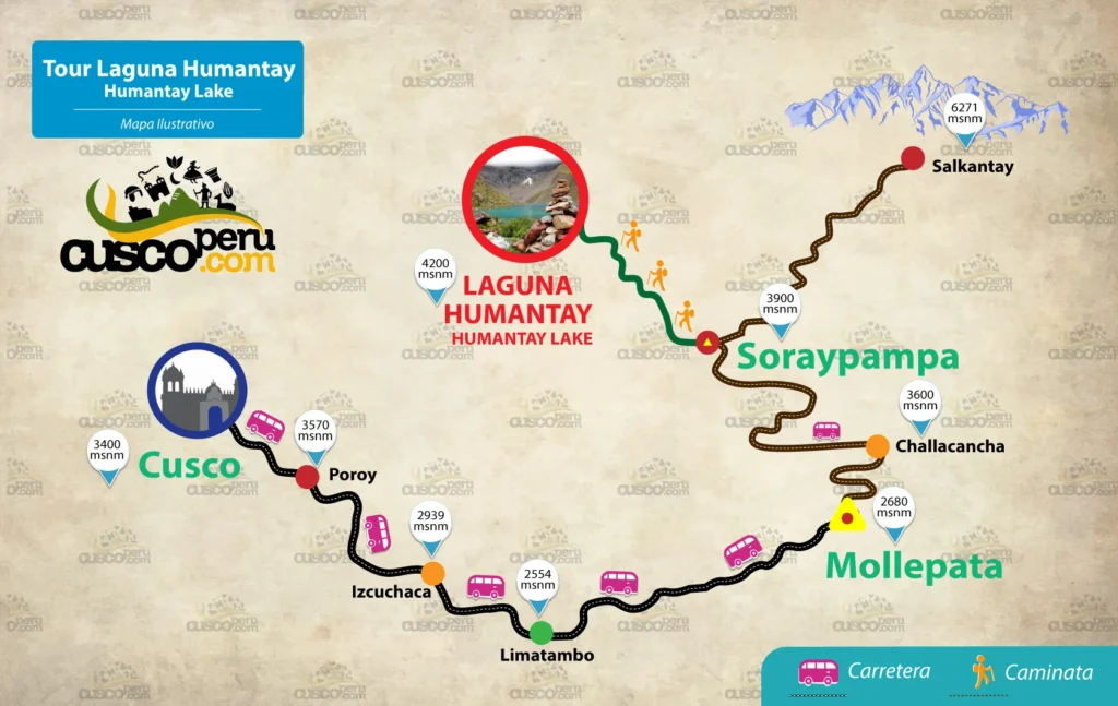 mapa laguna humantay cuscoperu 1