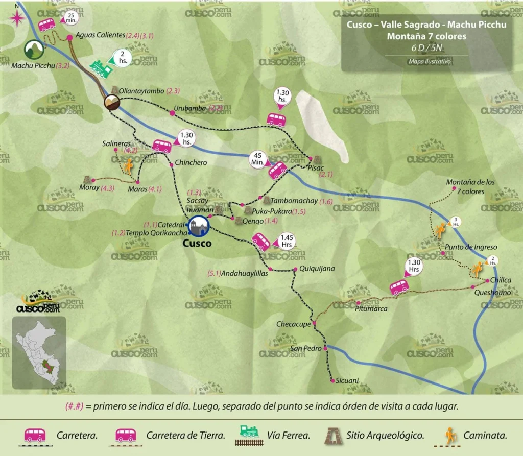 mapa tour montana 7 colores 6d5n