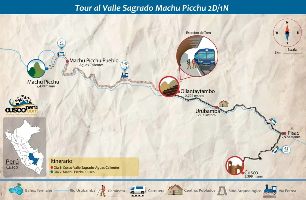 valle sagrado machu picchu 2dias