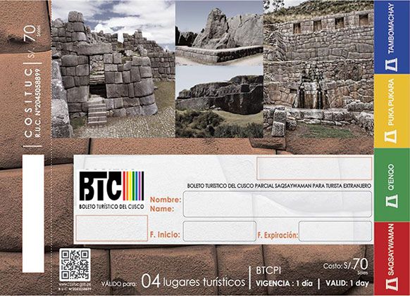 boleto turistico del cusco parcial