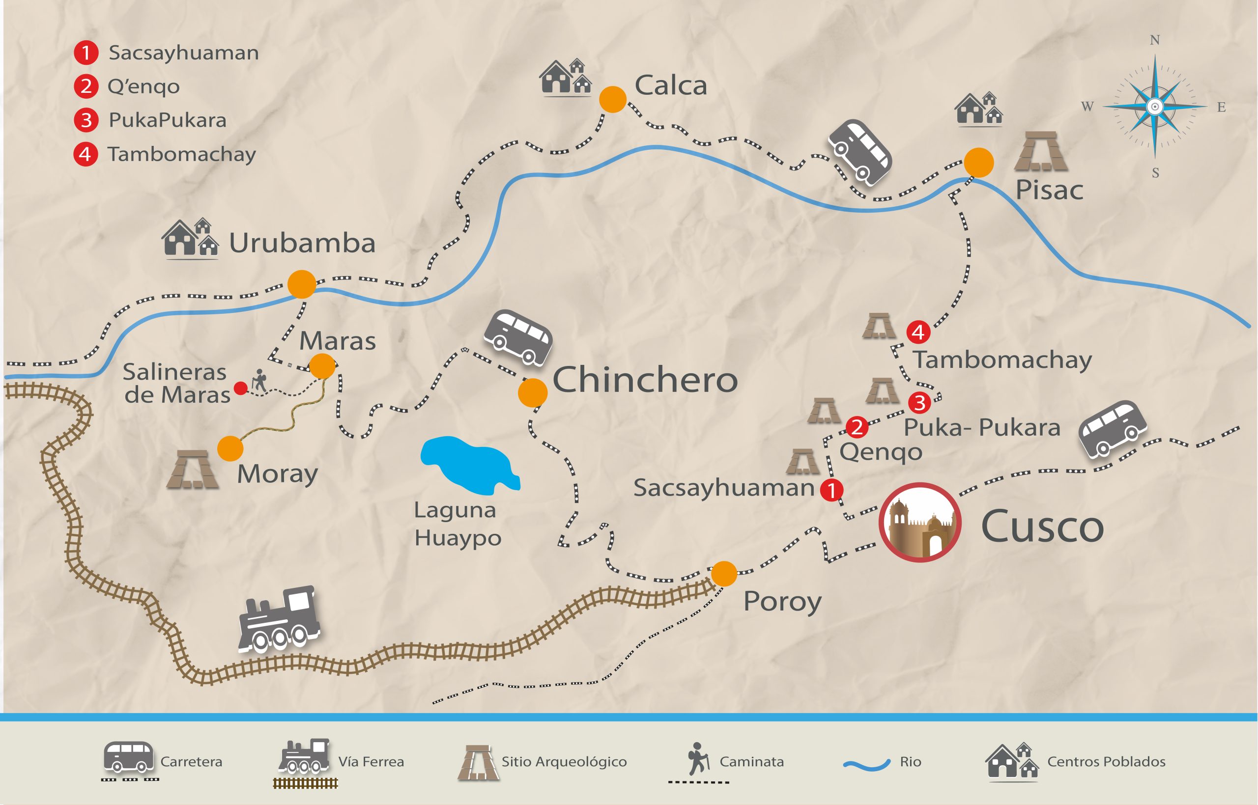 Mapa Del Boleto Turistico Parcial Circuito I
