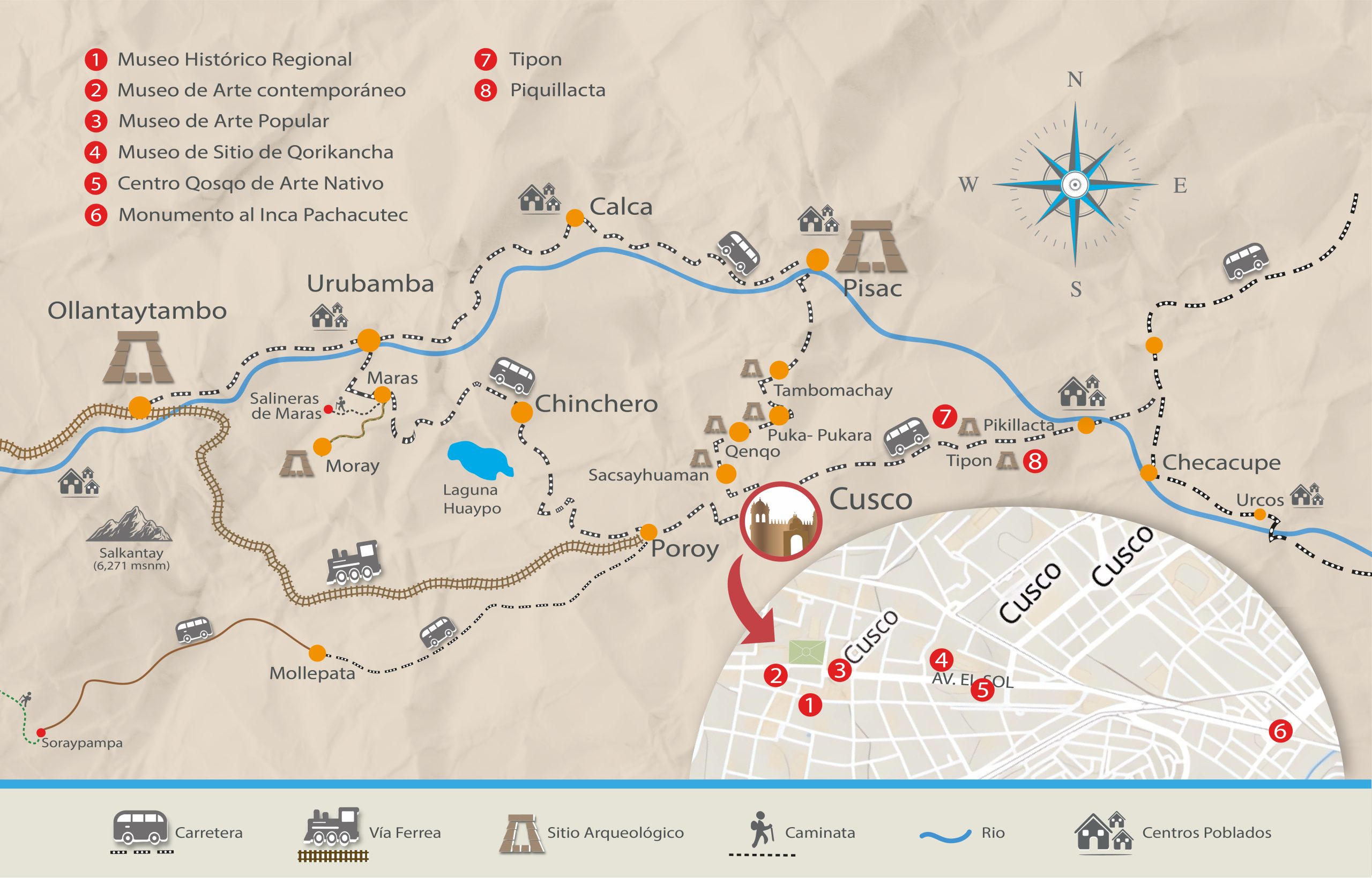 Mapa Del Boleto Turistico Parcial Circuito Ii