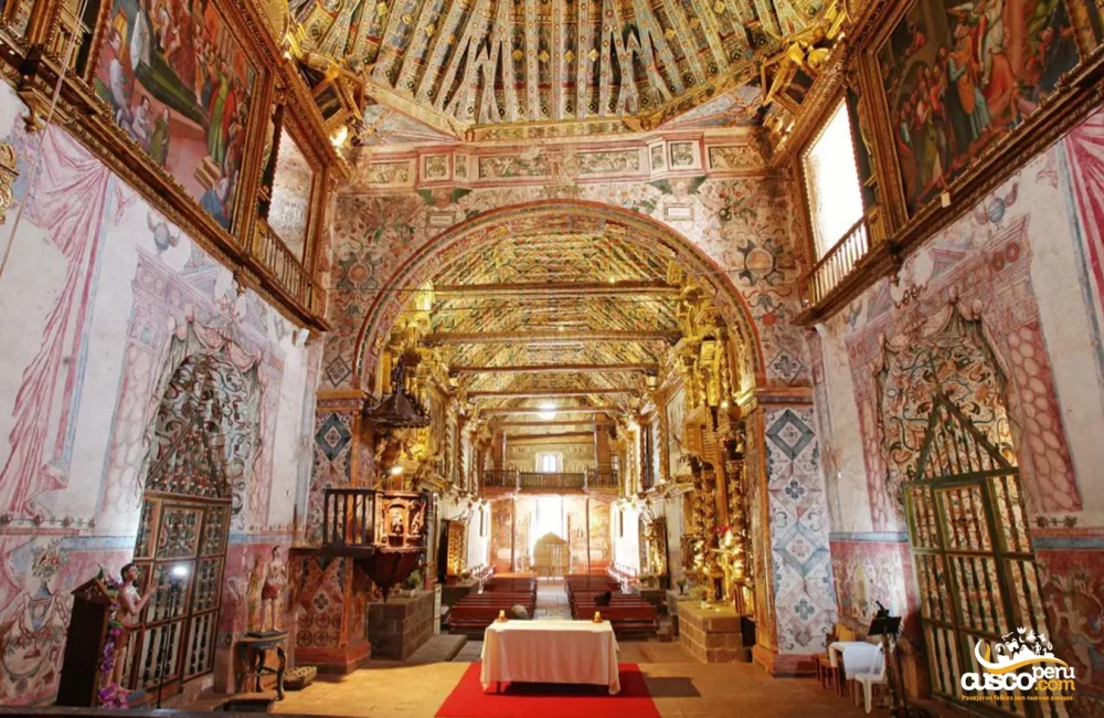 Internal view of the Andahuaylillas Church, South Valley