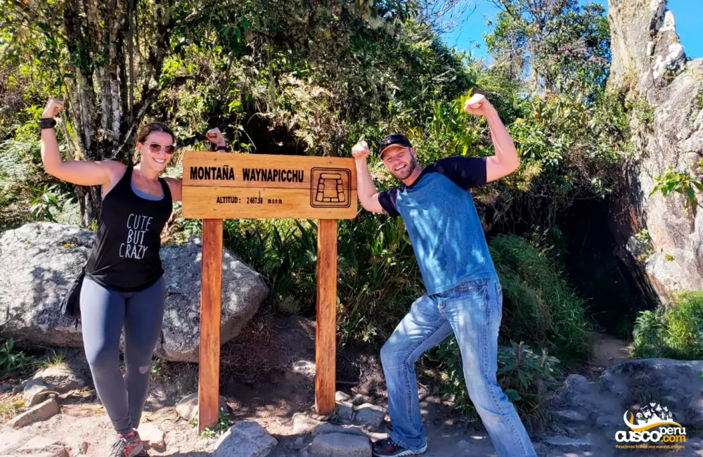 Huayna Picchu summit sign