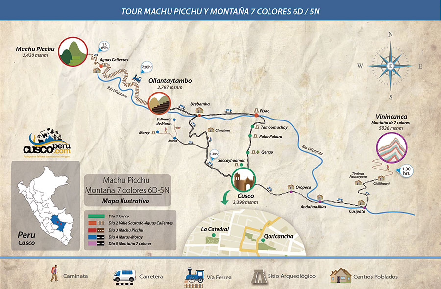 Tour Machu Picchu Y MontaÑa 7 Colores 6d 5n